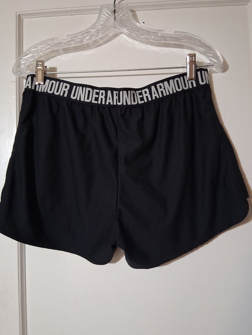 Under Armour Black Athletic Shorts Elastic Waistband (28" Waist) Gym Fit Active - Picture 3 of 7